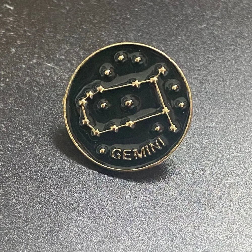 Gemini Zodiac Enamel Pin/ Brooch Lapel